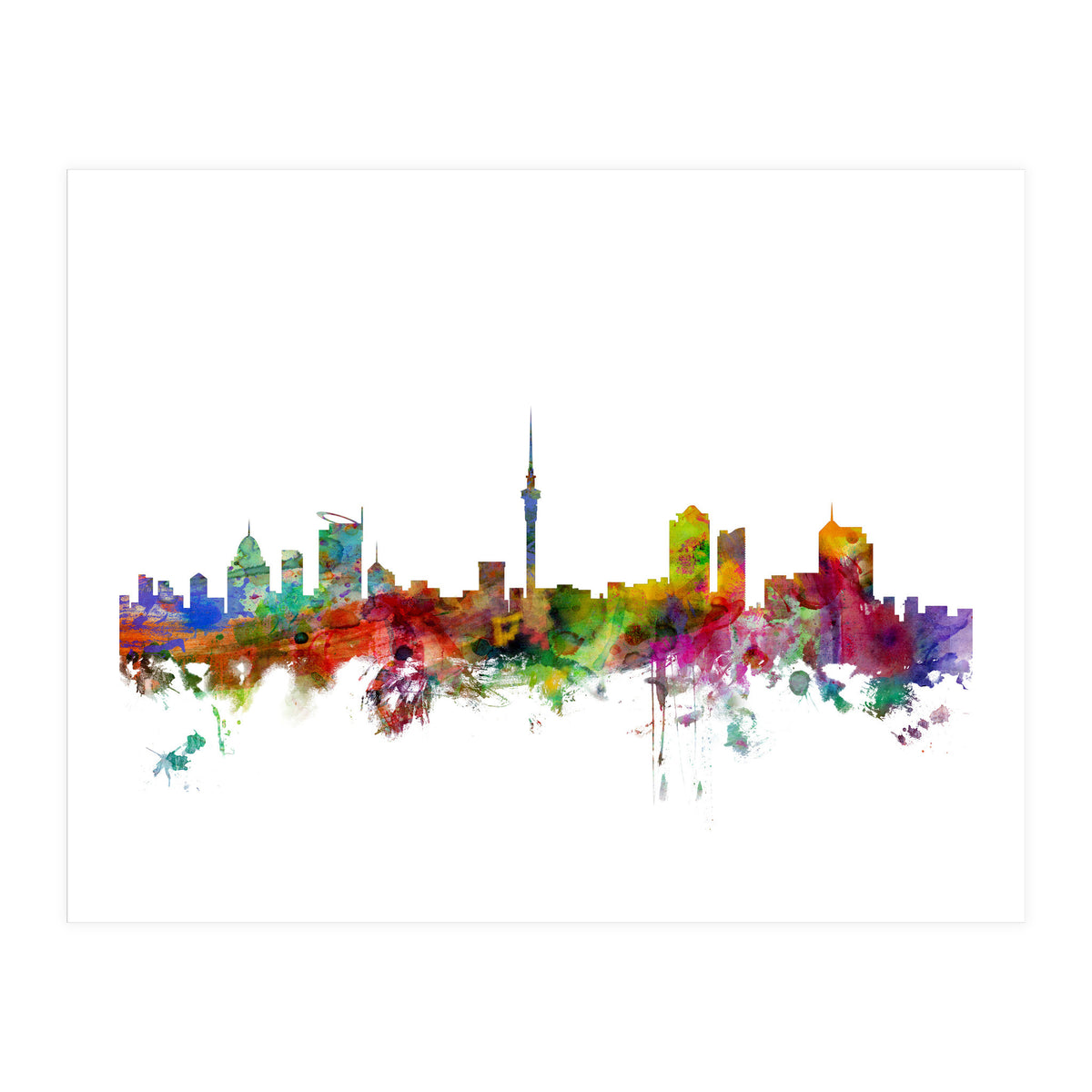 Auckland New Zealand Skyline (Print Only)