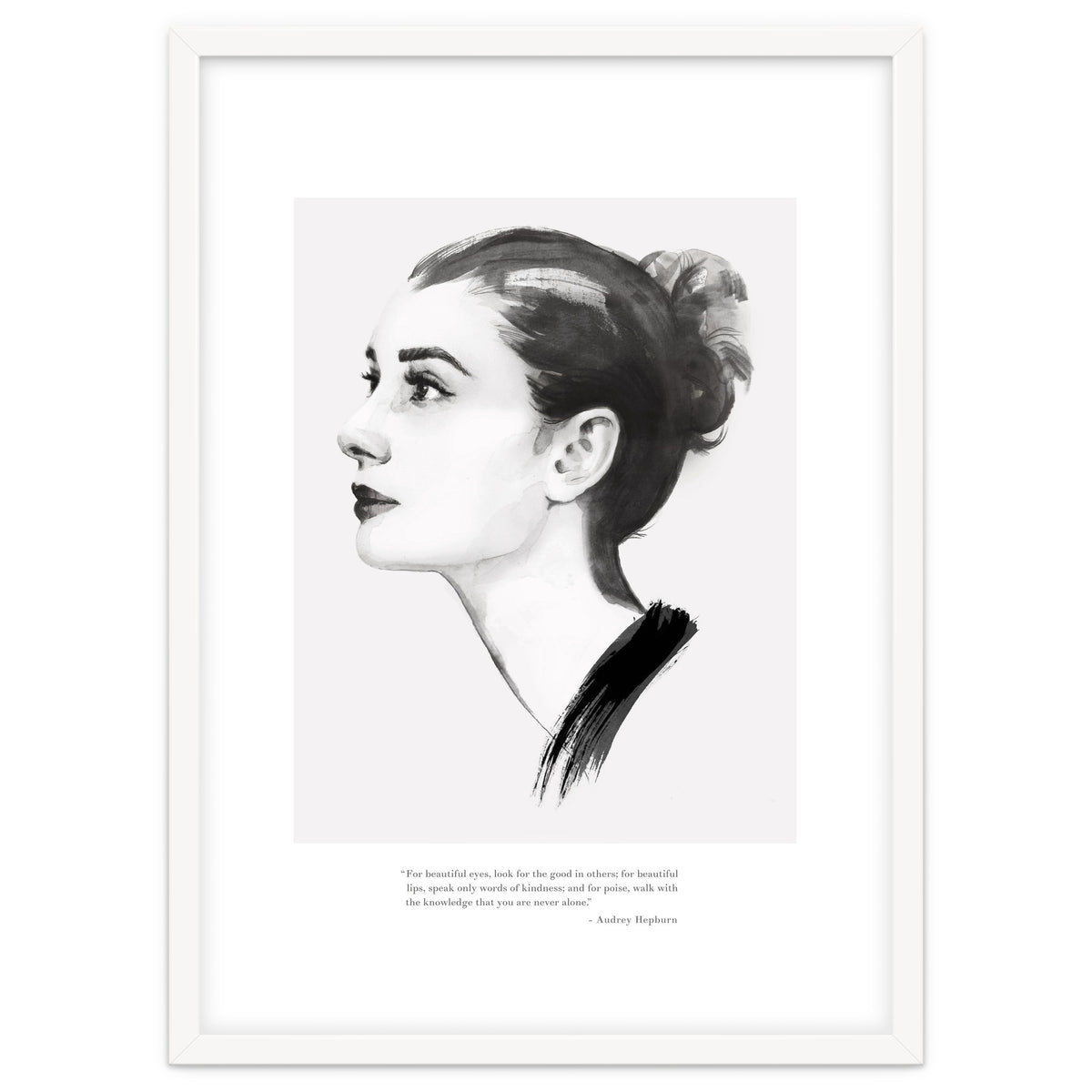 Audrey Hepburn, Quote Black