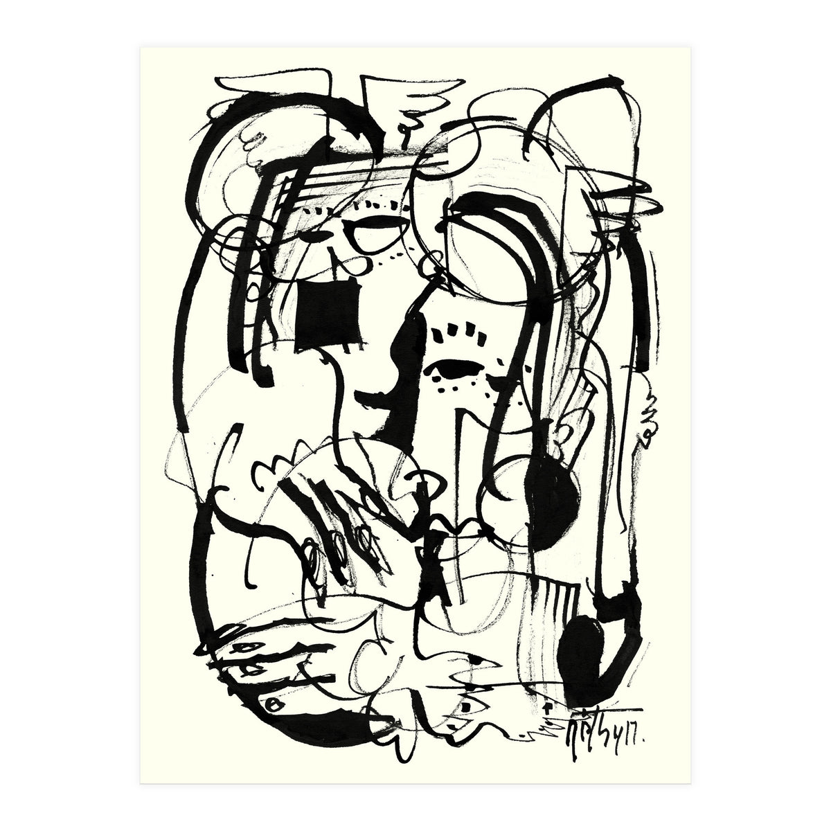 Two Shy Angels (Print Only)