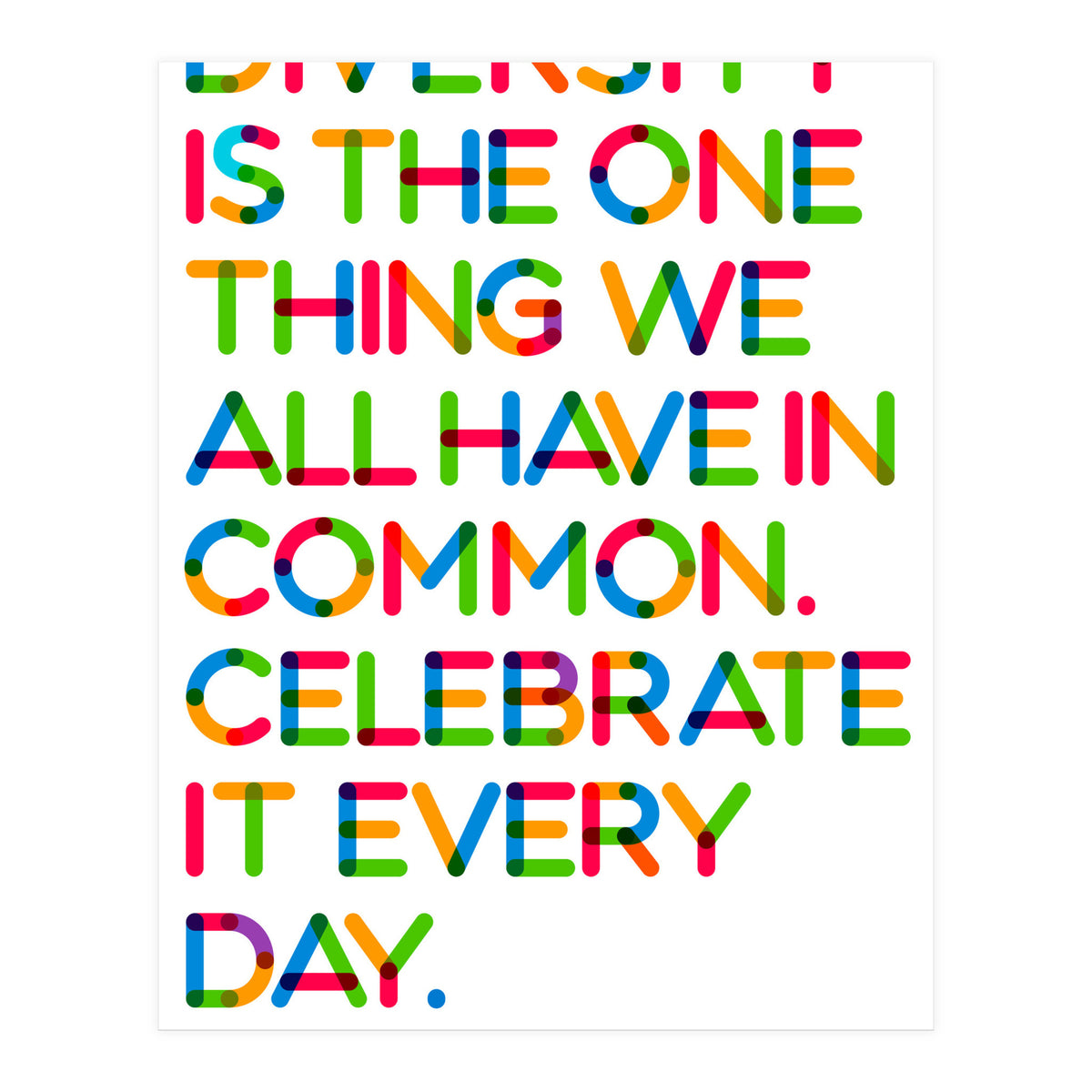 DIVERSITY (white Version) (Print Only)