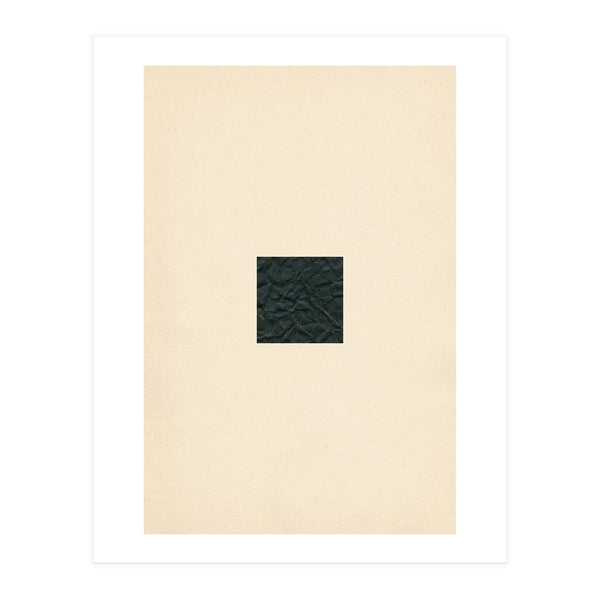 Minimal black square on beige (Print Only)