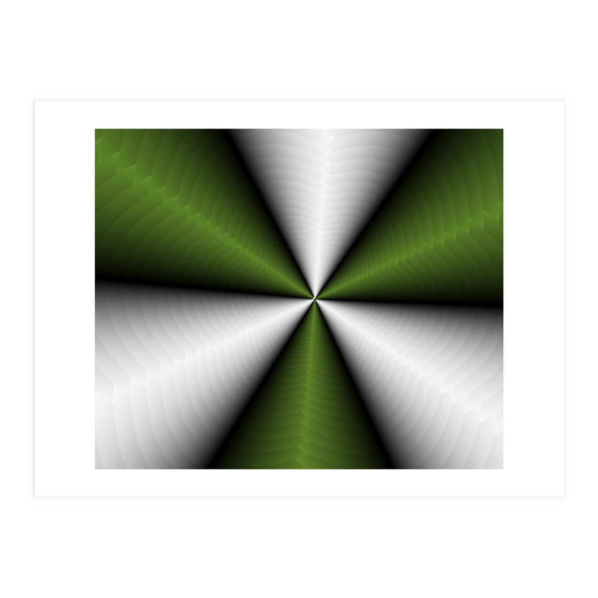 Green Color Modern Interior Art (Print Only)