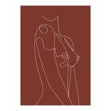 Female chest line-brown (Print Only) thumbnail