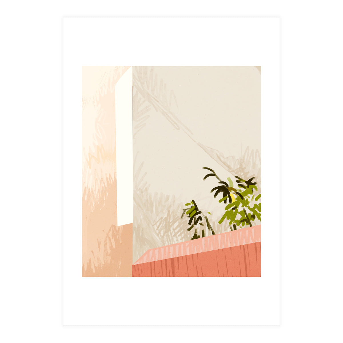 Lazy Afternoon #Abstract Digital Plants Grow (Print Only)