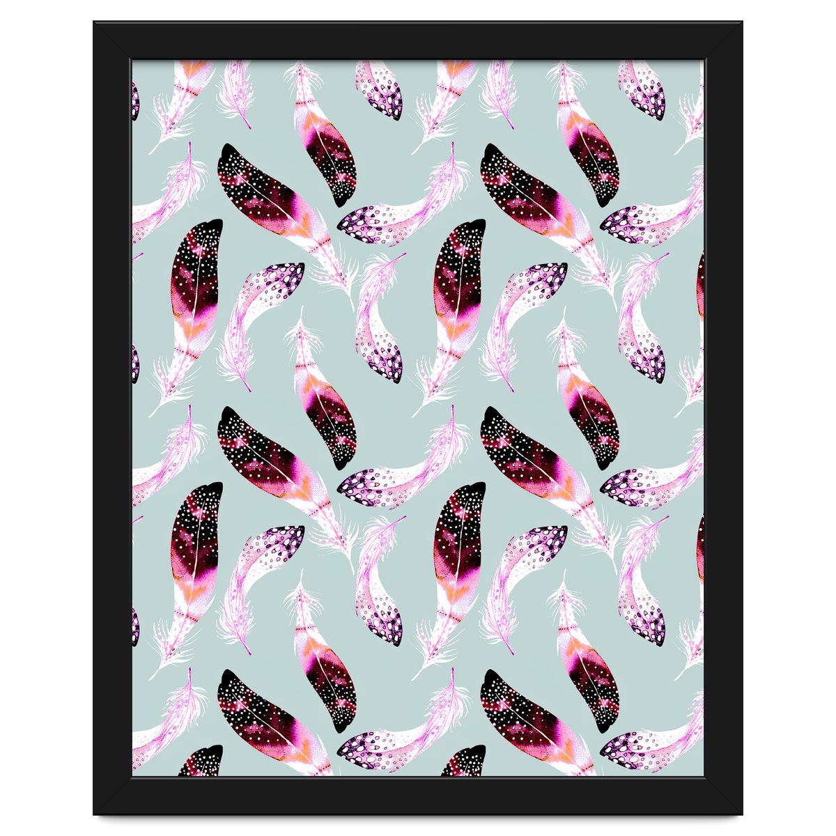 Bohemian pattern of feathers