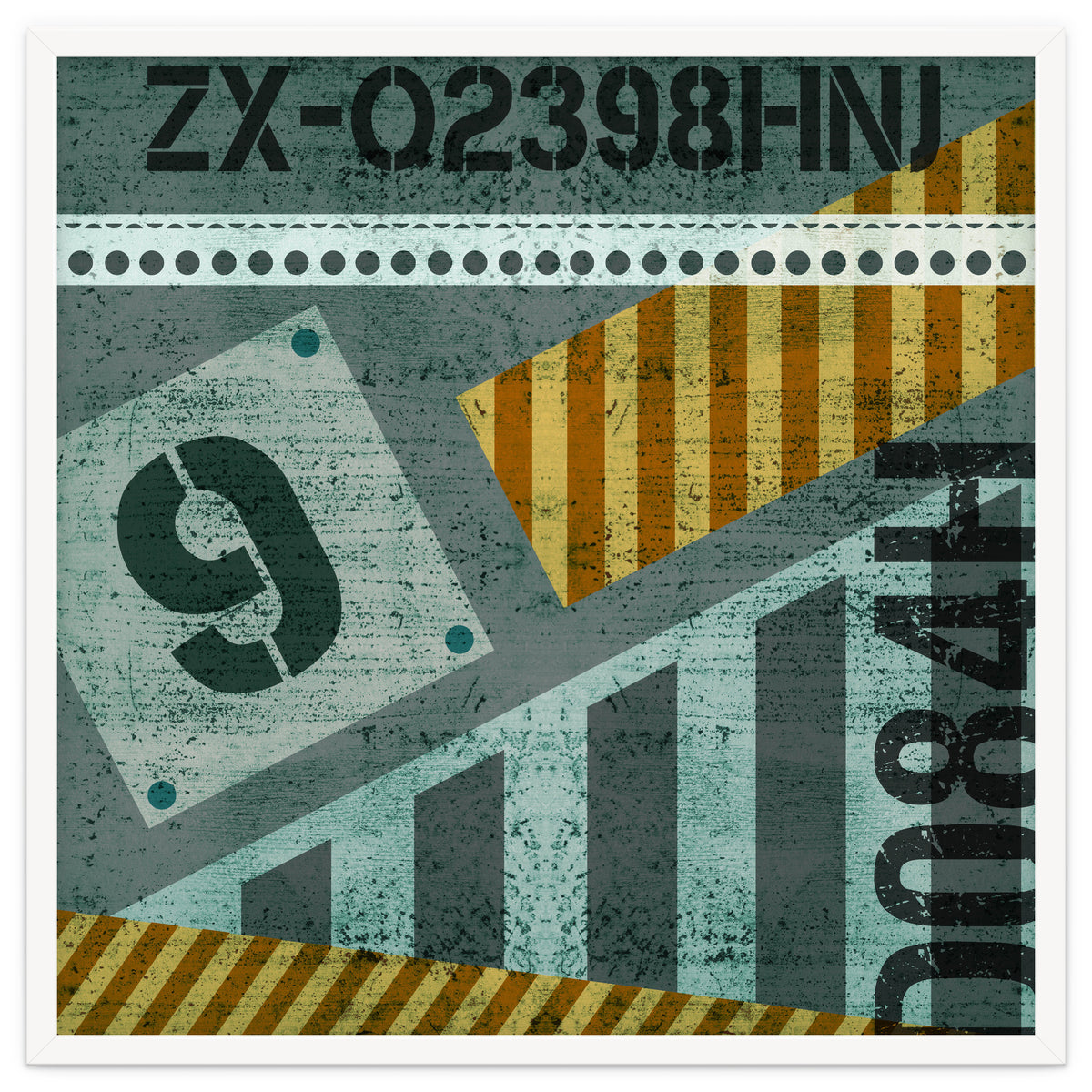 Abstract Industrial Slate And Stripes