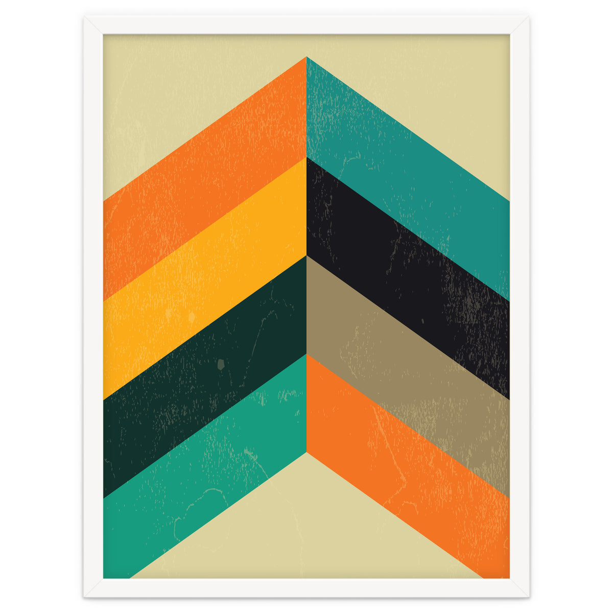 Mid Century Chevron Retro Pop Art