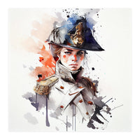 Watercolor Napoleonic Soldier Woman #4 (Print Only)