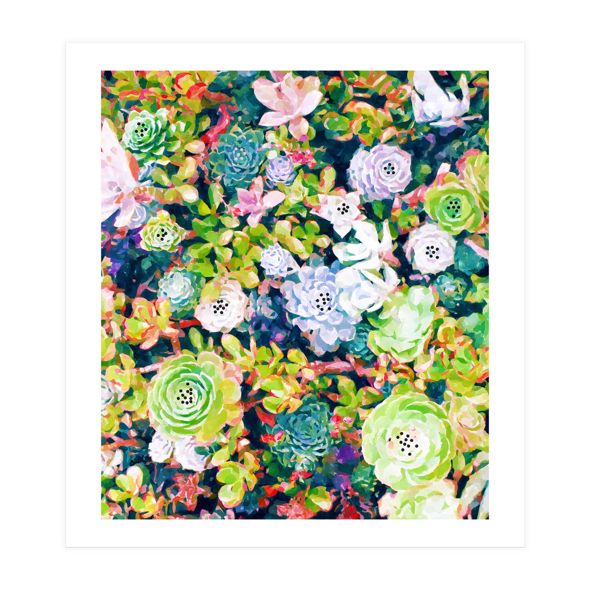 Watercolor Succulents (Print Only)