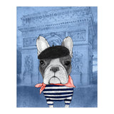 French Bulldog With Arc De Triomphe (Print Only) thumbnail