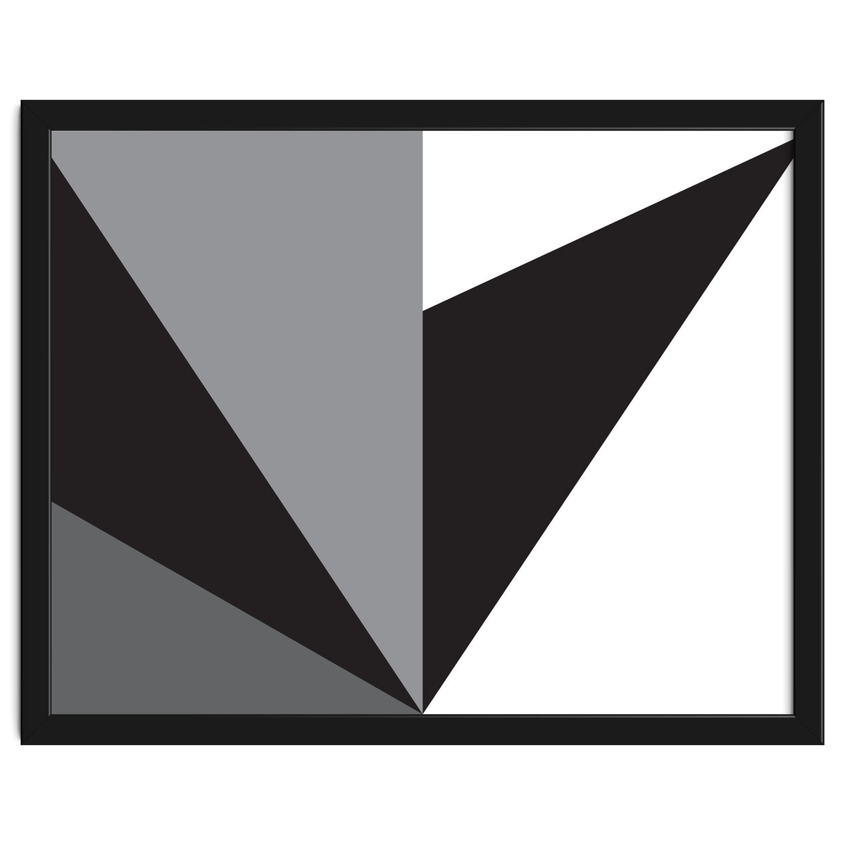 Geometric Shapes No. 76 - black, white & grey