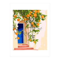 Wherever you go, go with all your heart | Summer Travel Morocco Boho Oranges | Architecture Building (Print Only)