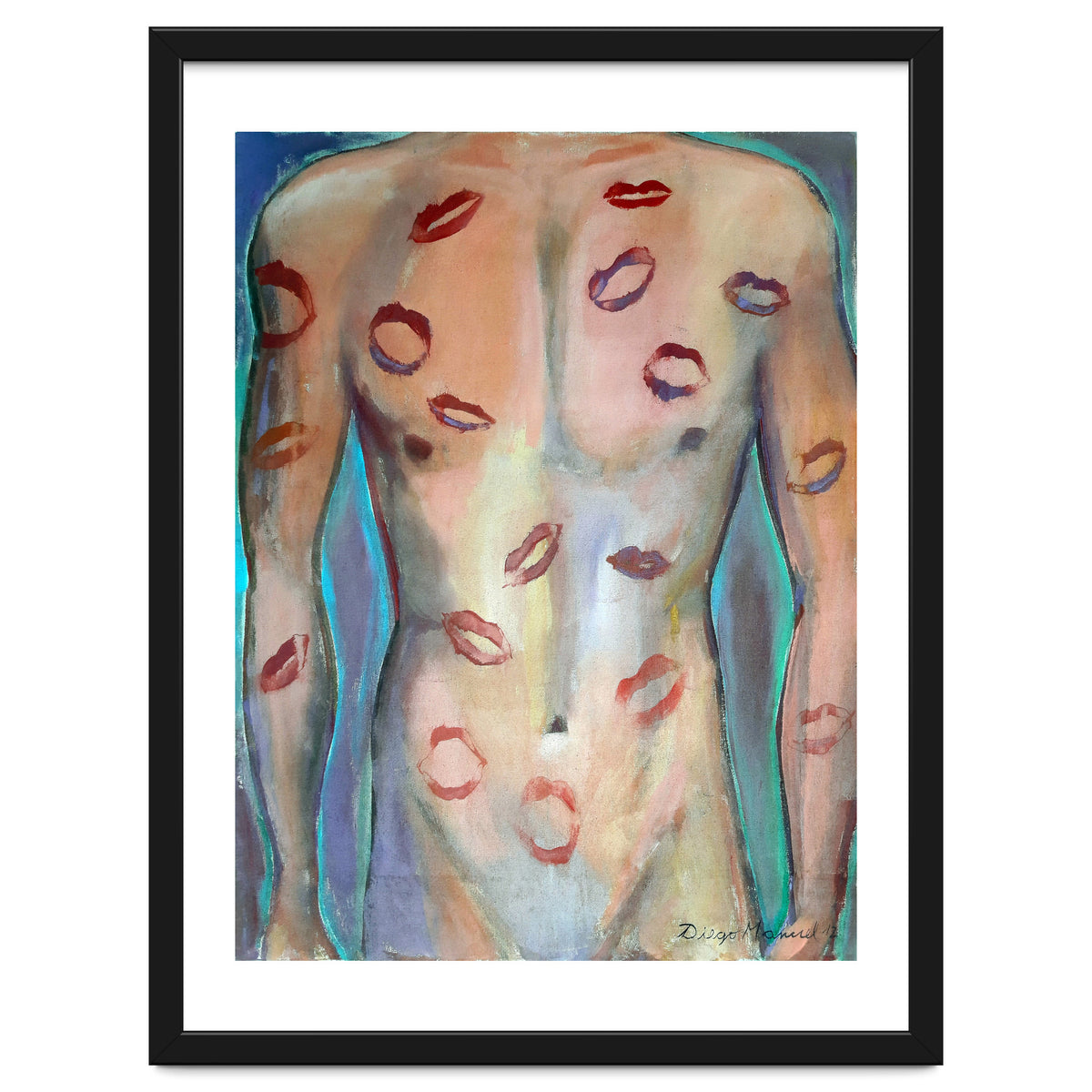 Torso Masculino Con Besos