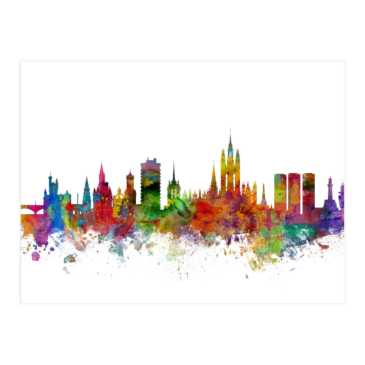Aberdeen Scotland Skyline (Print Only)