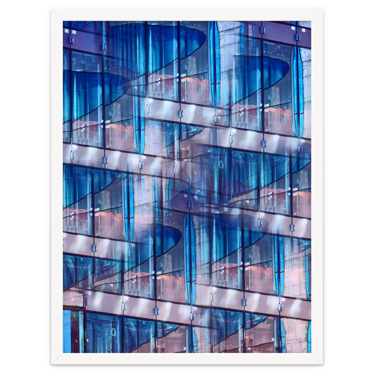 Blue Skyscraper Abstract