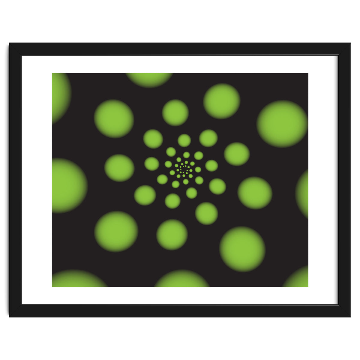 Green Spiral Dots