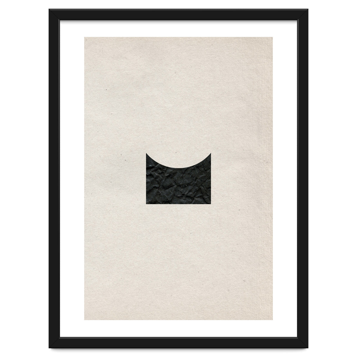 Cut black shape on grey