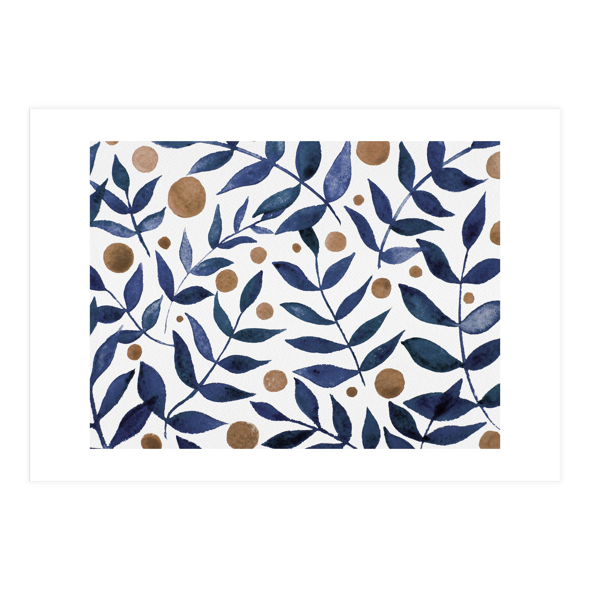 Watercolor Indigo Branches (Print Only)