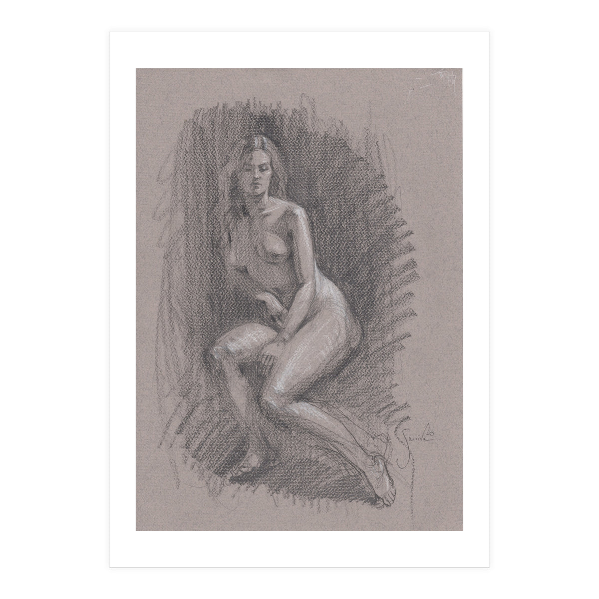 Beautiful drawing of a woman (Print Only)