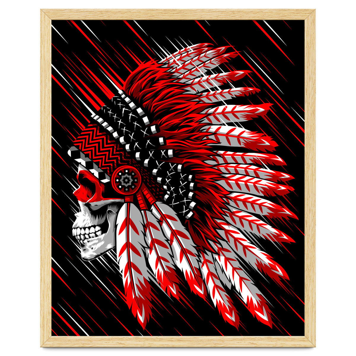 Skull indian chief
