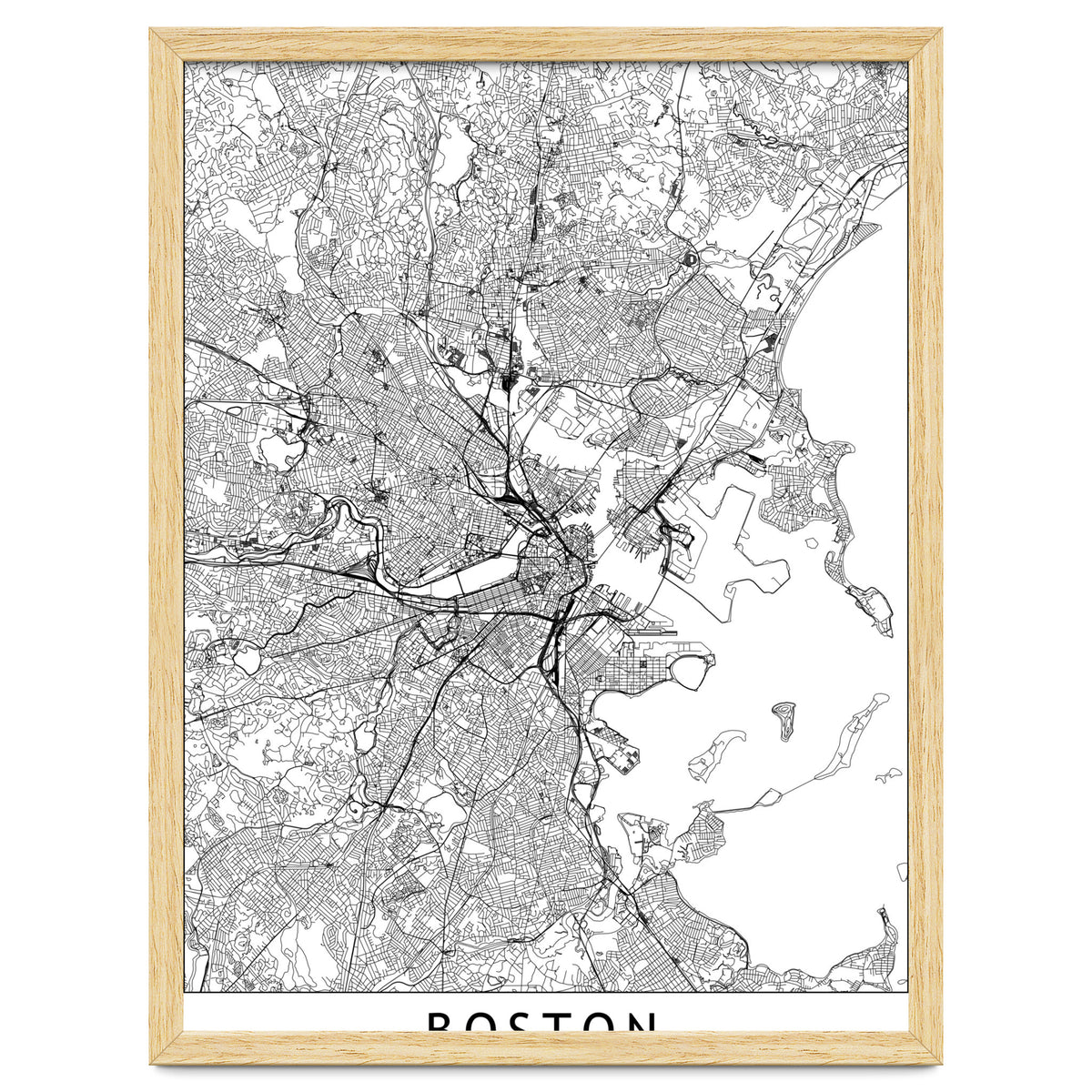 Boston White Map