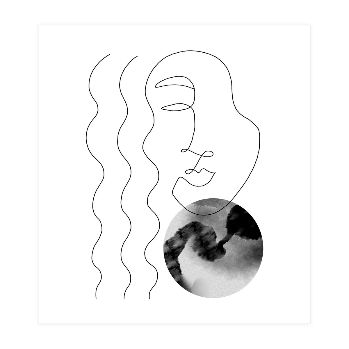 Circle and woman (Print Only)