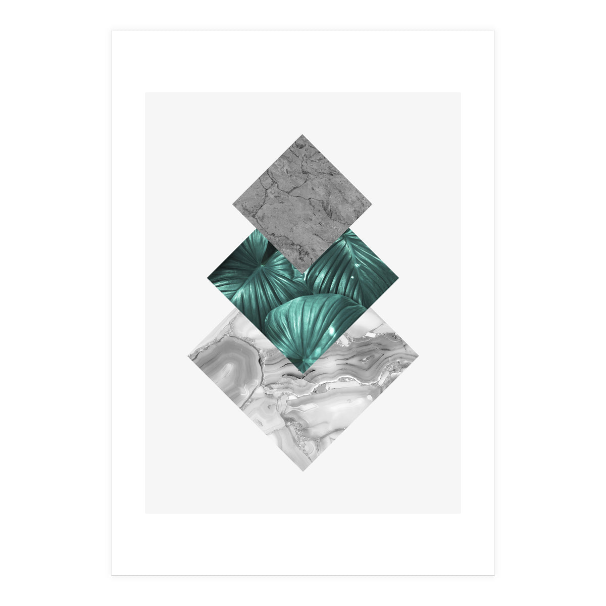 Botanical and geometric V (Print Only)