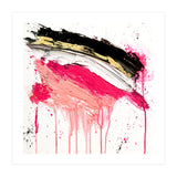 Modern Abstract Pink Black Gold Brushstrokes Splatters Acrylic (Print Only) thumbnail