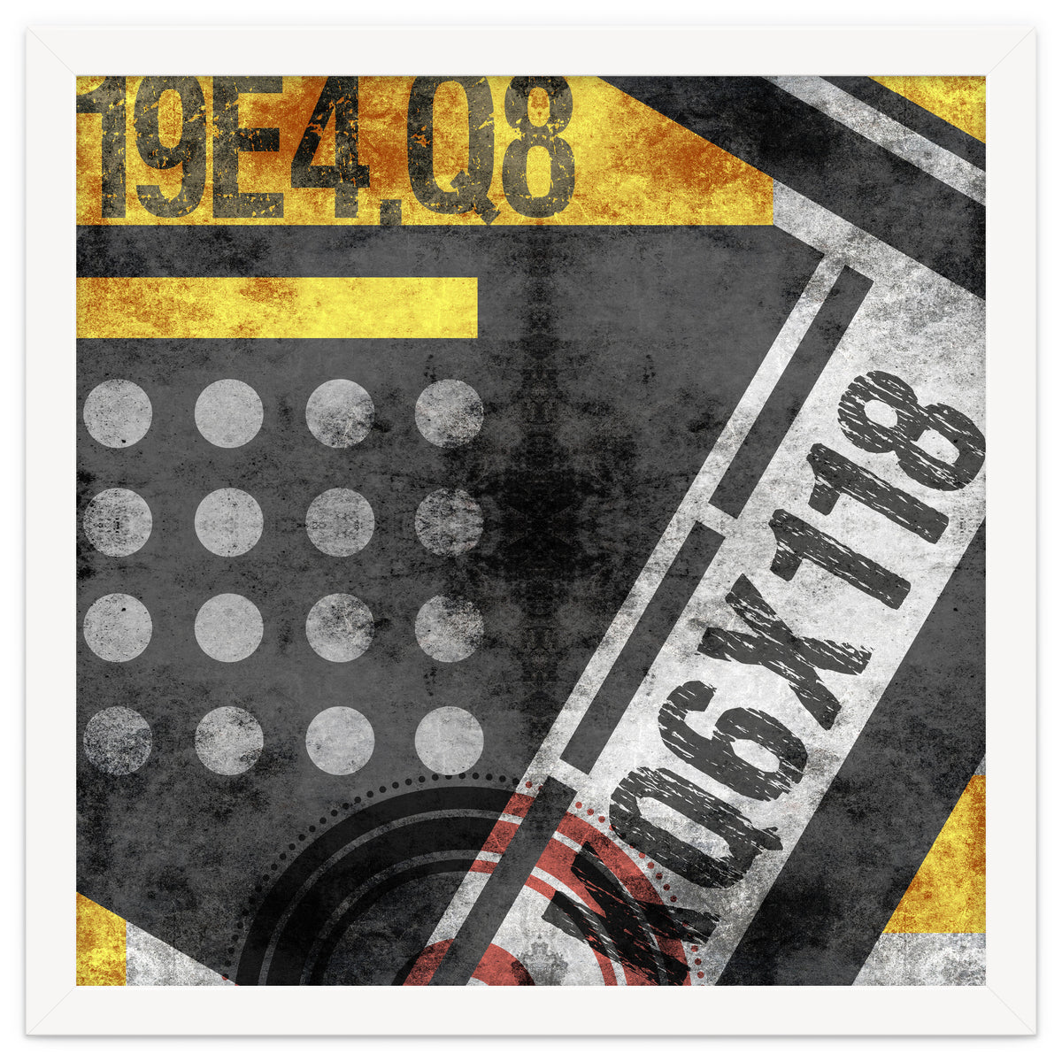 Abstract Industrial Black And Yellow