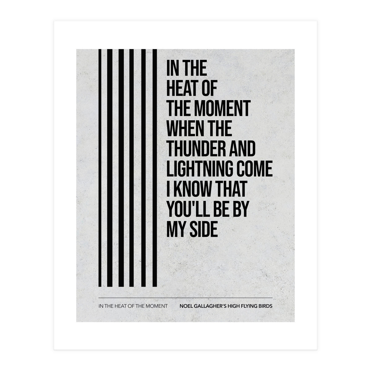 Noel Gallagher's High Flying Birds - In The Heat Of The Moment (Print Only)