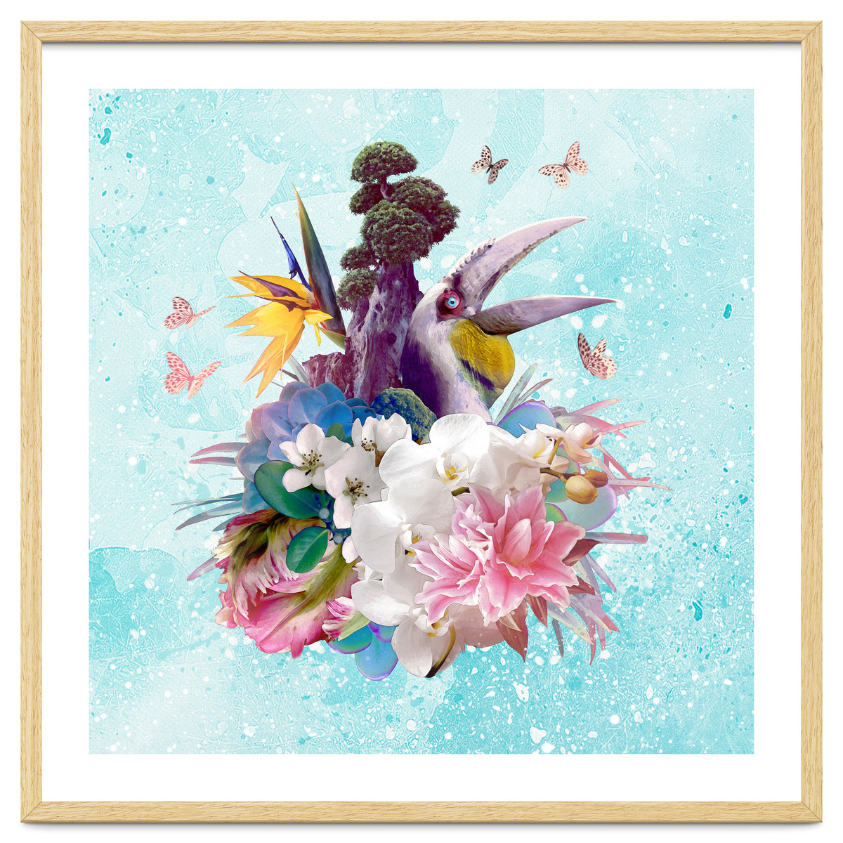 Floral Hornbill Blue