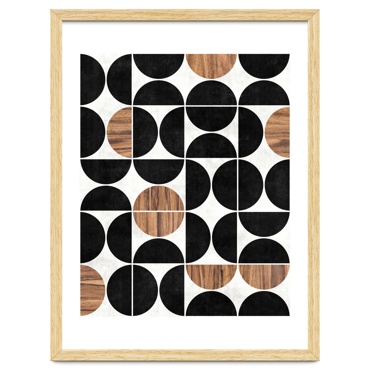 Mid-Century Modern Pattern No.1 - Concrete and Wood