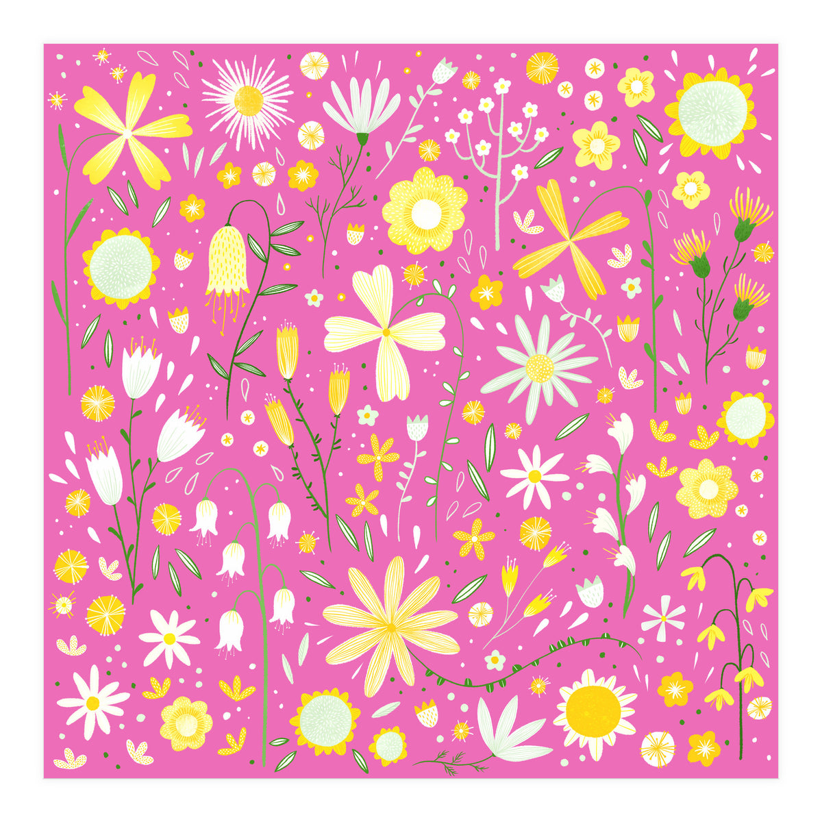 Fresh Flowers Pink (Print Only)