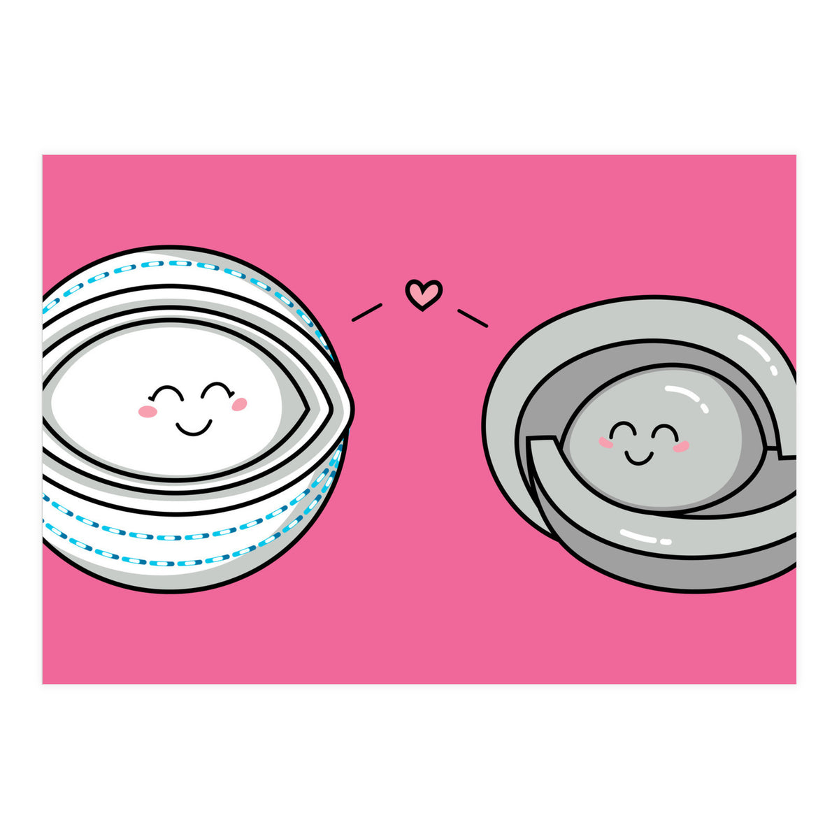 Kawaii Cute Timeless Mothership and Lifeboat Time Machines (Print Only)