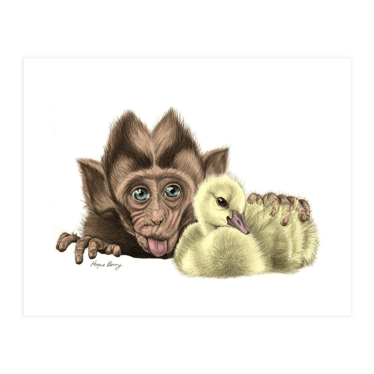 Monkey and Duckling (Print Only)