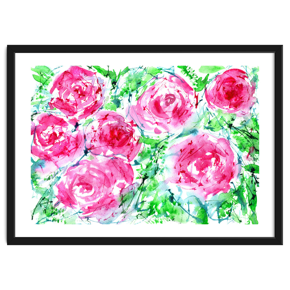 Blooming bouquet || watercolor roses