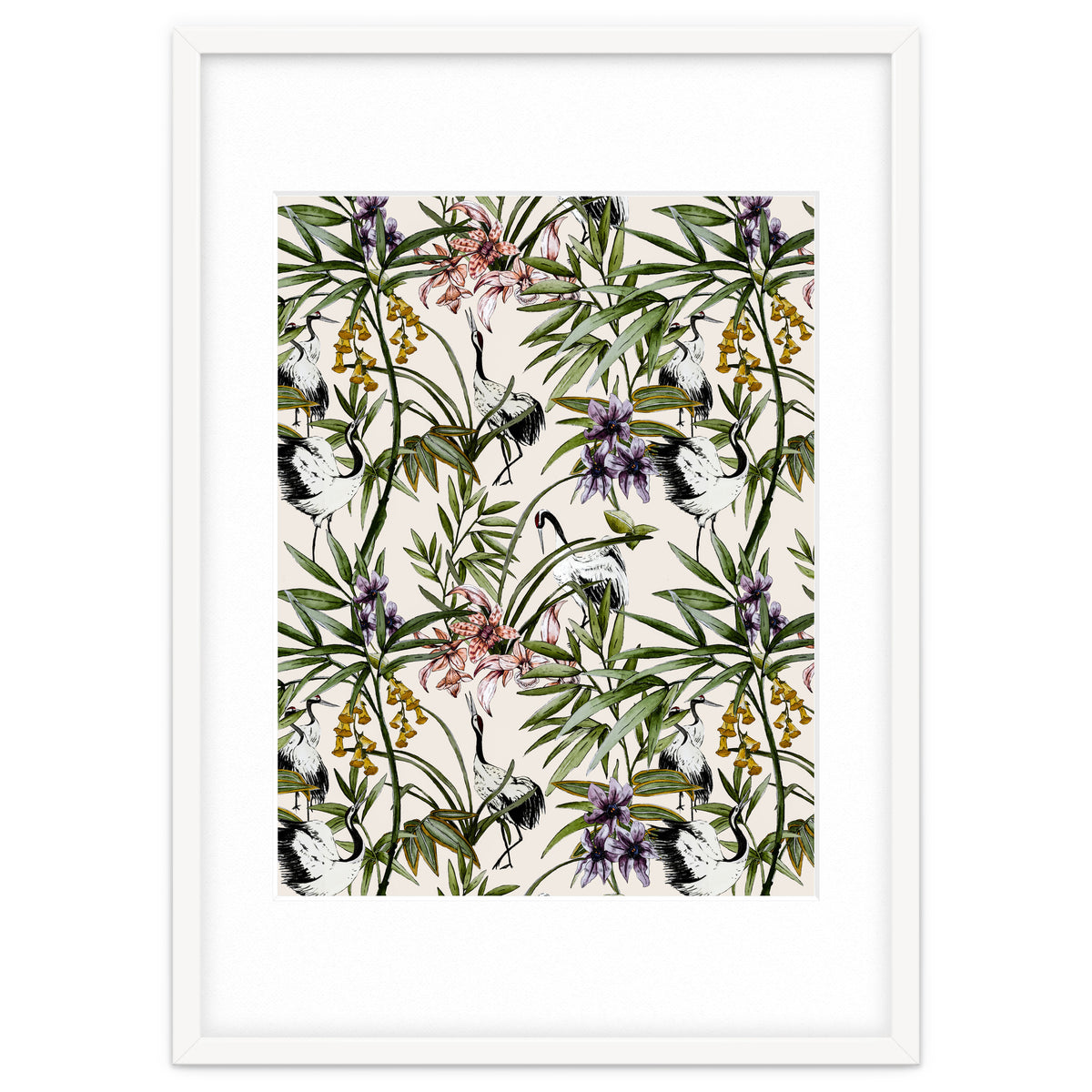 Asian crane pattern - 02