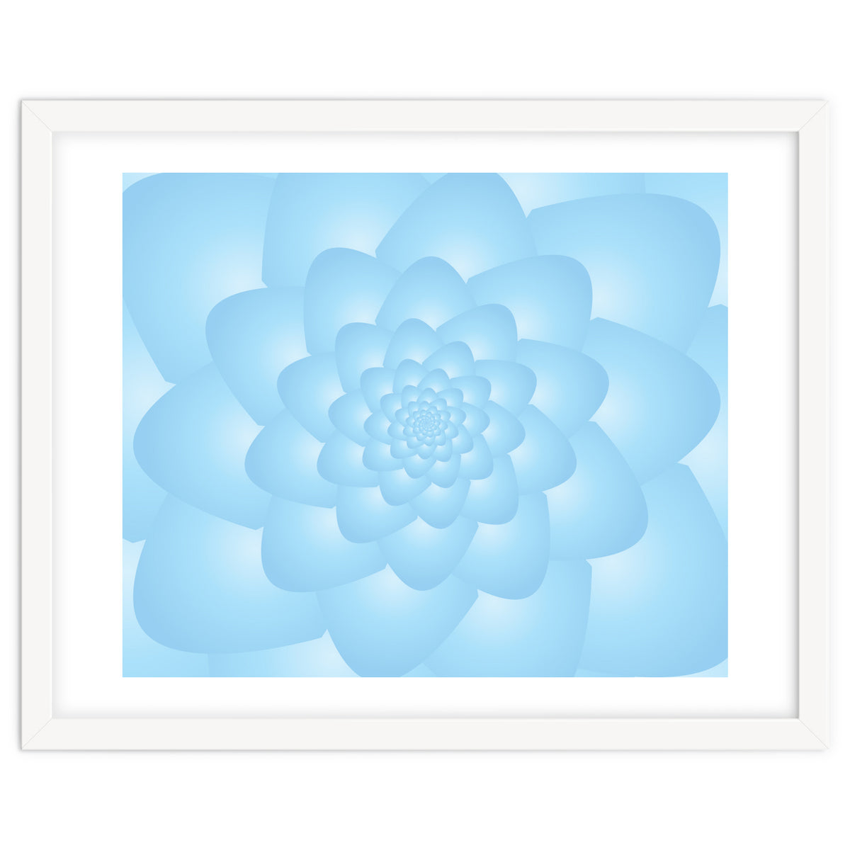 Pastel Colors Flower Pattern Set Blue