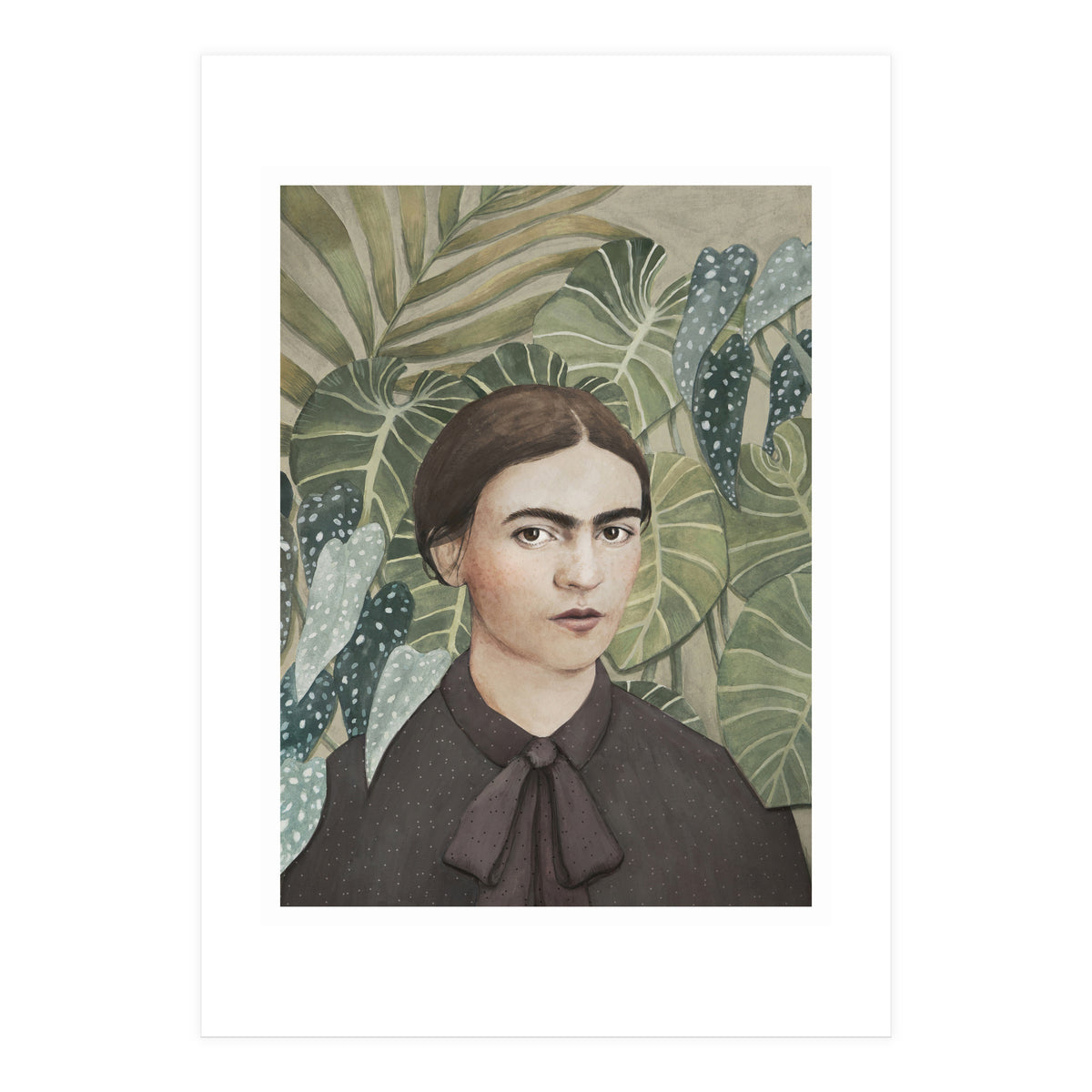 Frida With Plants (Print Only)