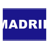 Let`s go to Madrid, Spain! Blue road sign (Print Only) thumbnail