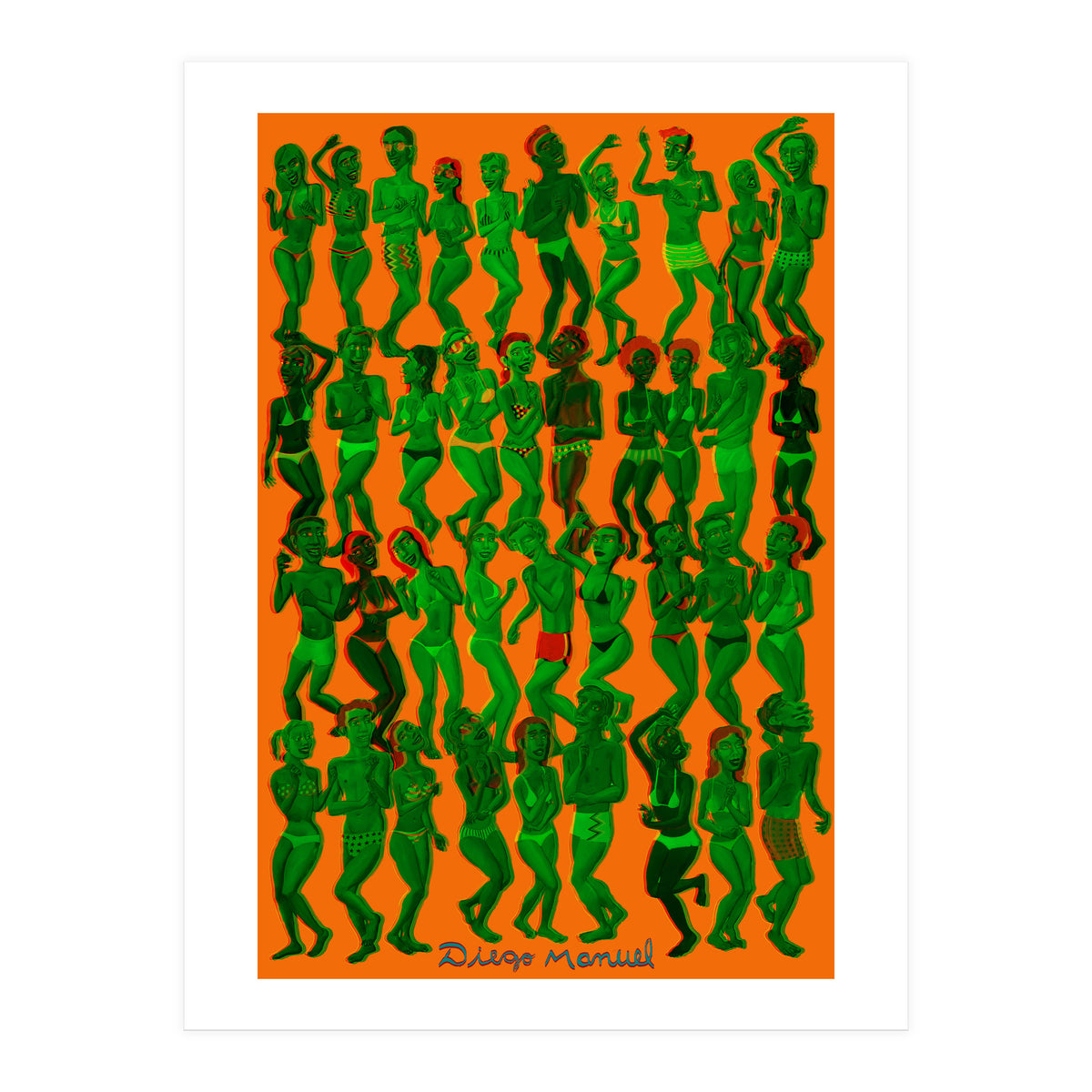 Bailando En La Playa 3d 5 (Print Only)