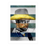 Van Gogh's Self Portrait With Straw Hat & John Wayne (Print Only) thumbnail