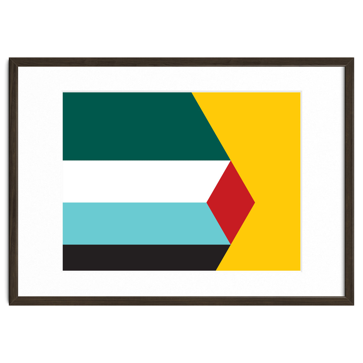 Geometric Shapes No. 43 - yellow & green