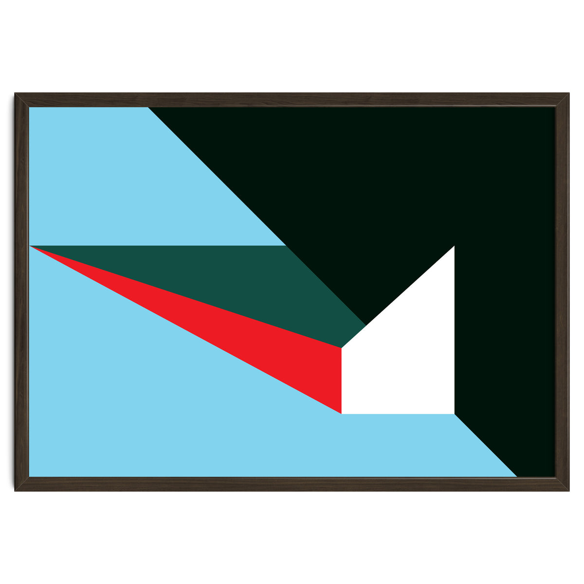 Geometric Shapes No. 45 - red, blue, green & black