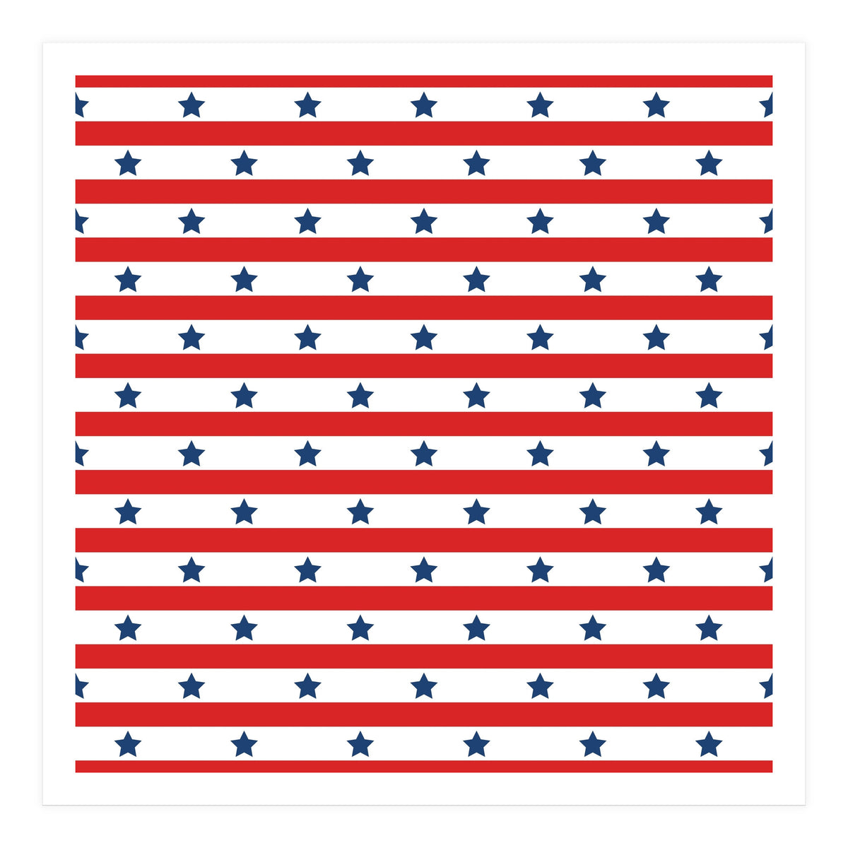Blue And Red Stripes and stars (Print Only)