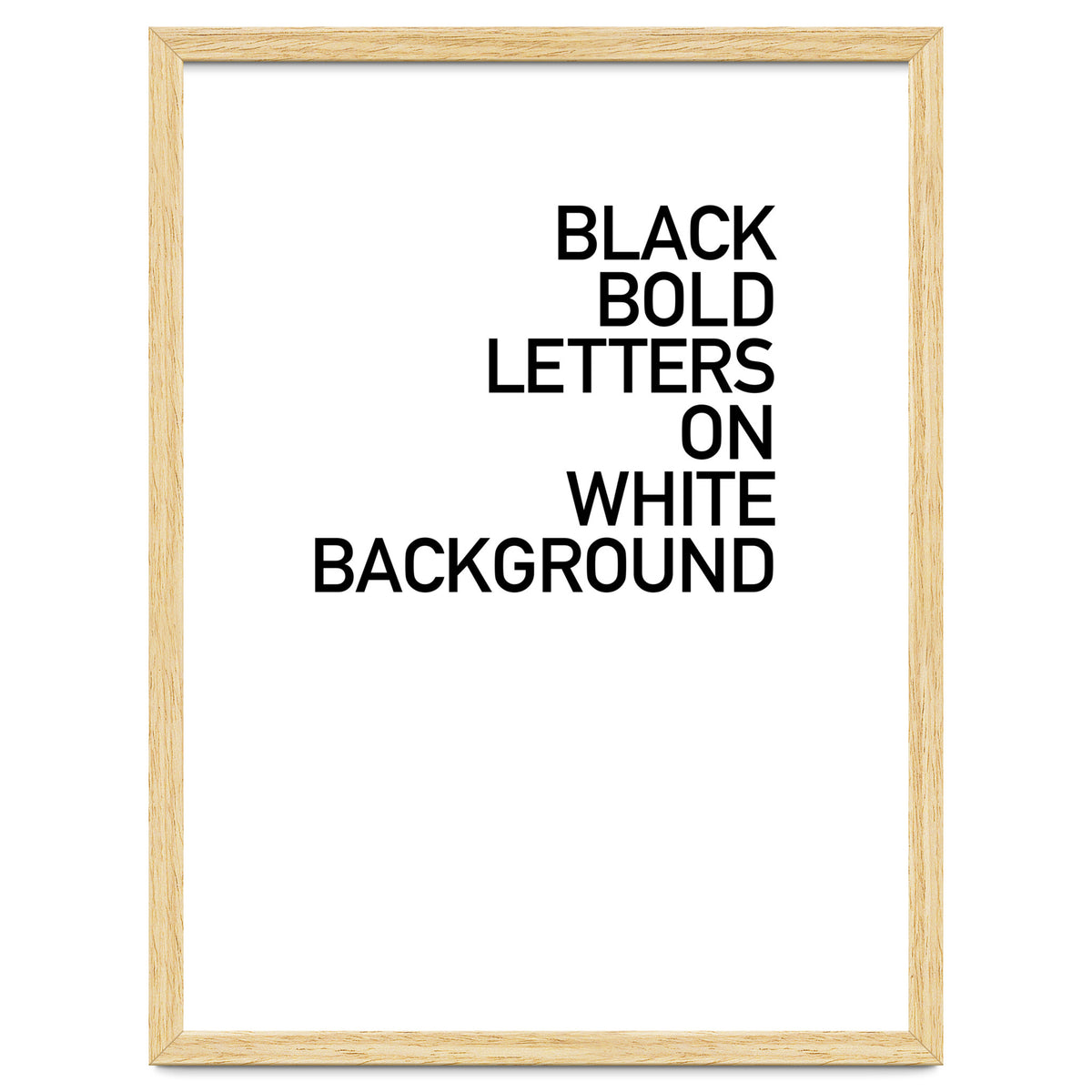 BLACK BOLD LETTERS