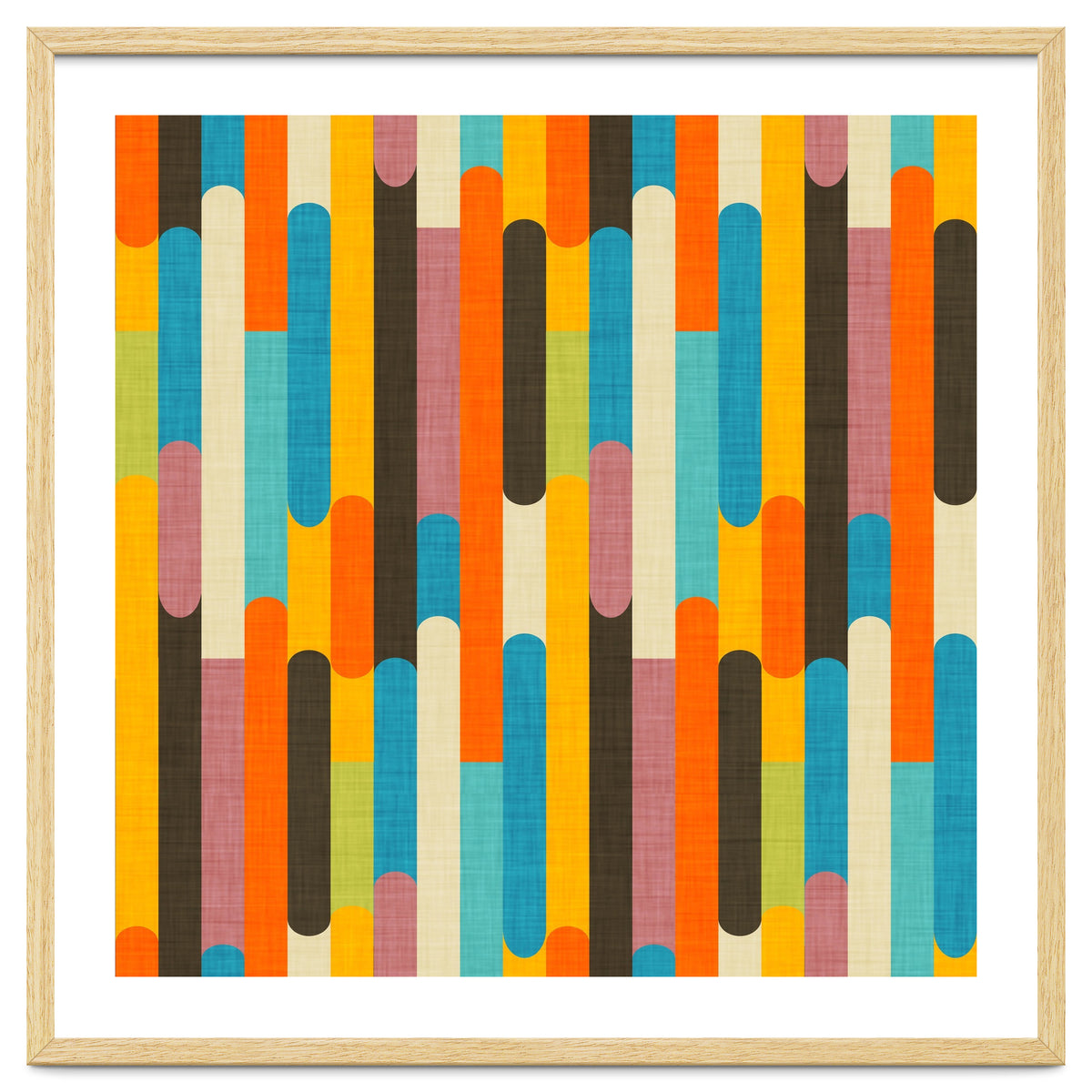 Retro Color Block Orange