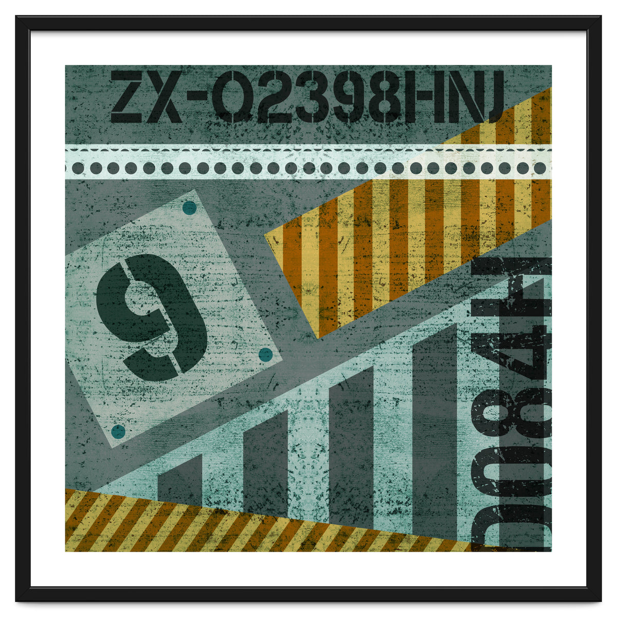 Abstract Industrial Slate And Stripes