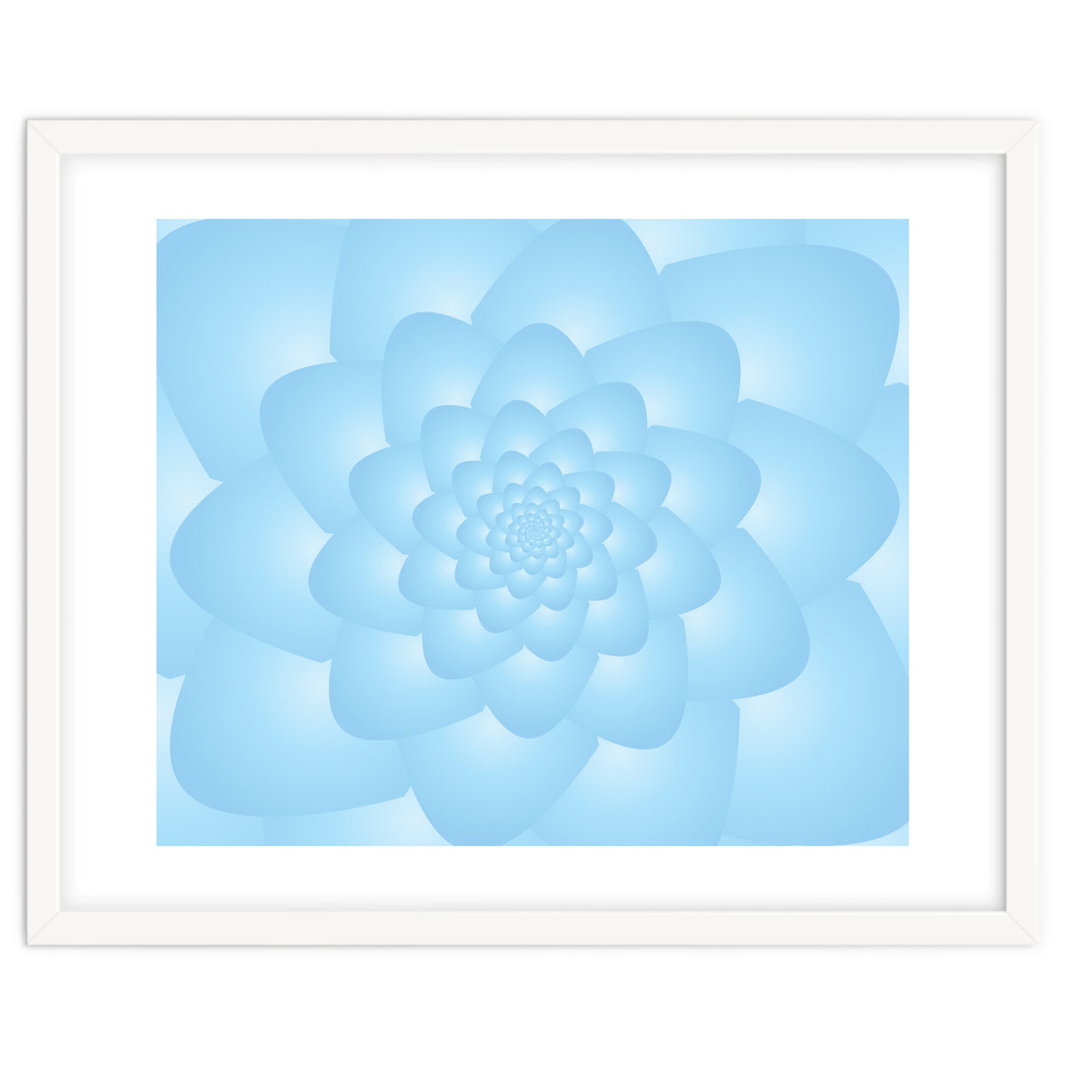 Pastel Colors Flower Pattern Set Blue
