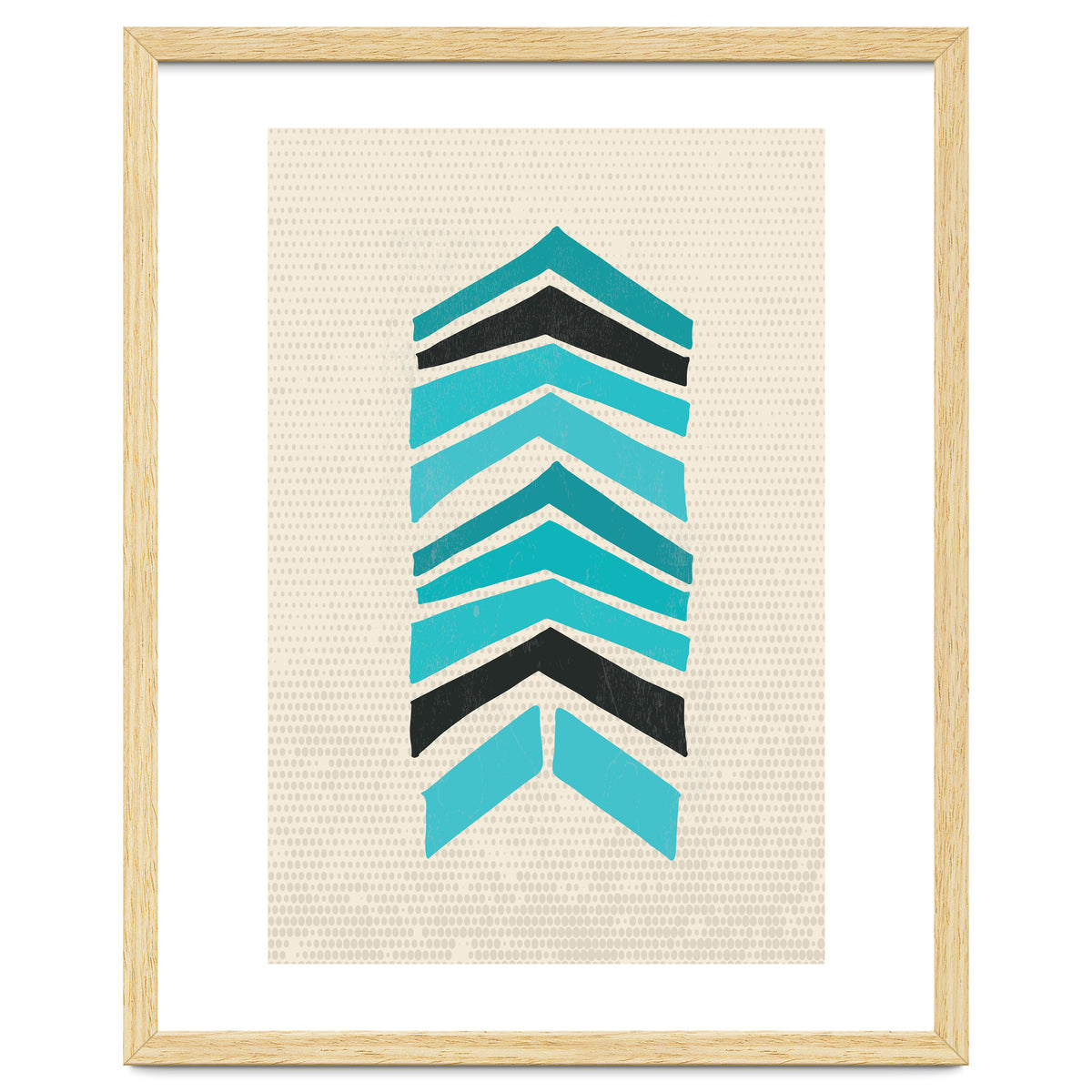Retro Chevron Print Blue Variation